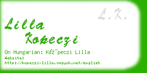 lilla kopeczi business card